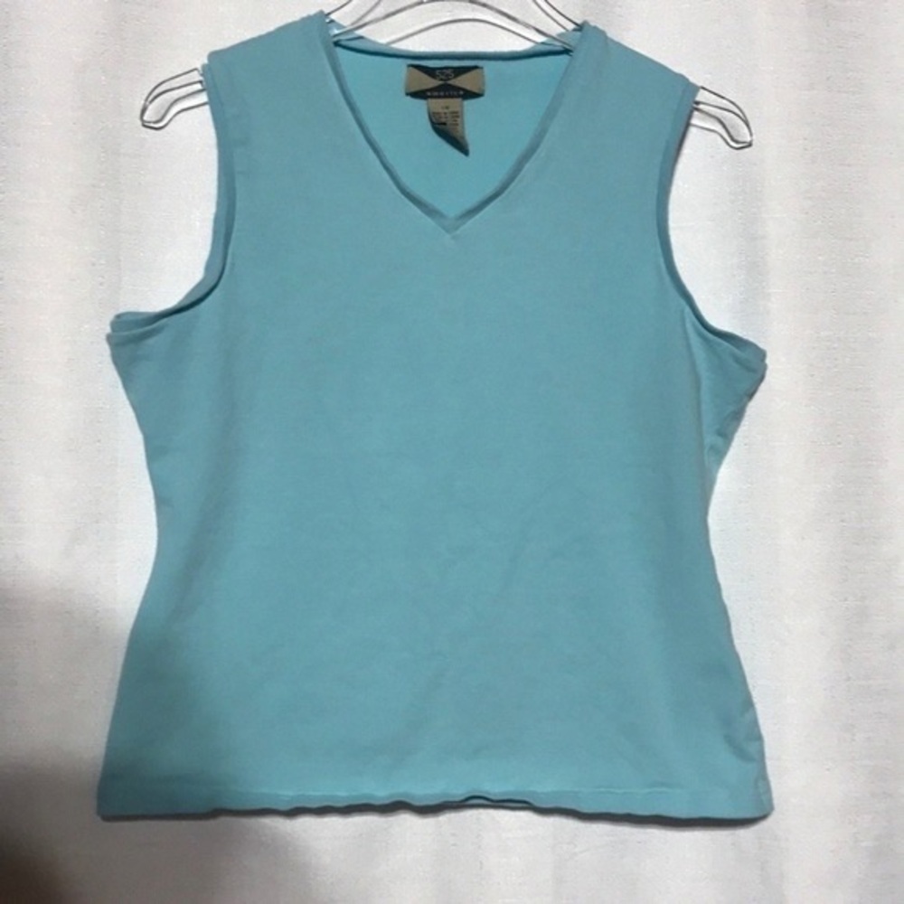 525 America Sky Blue V-Neck Tank Top